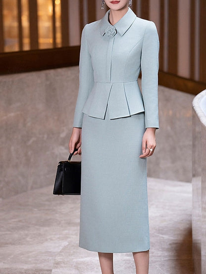 the / of Vintage Mother Bride Shirt Column Sheath Dress Elegant