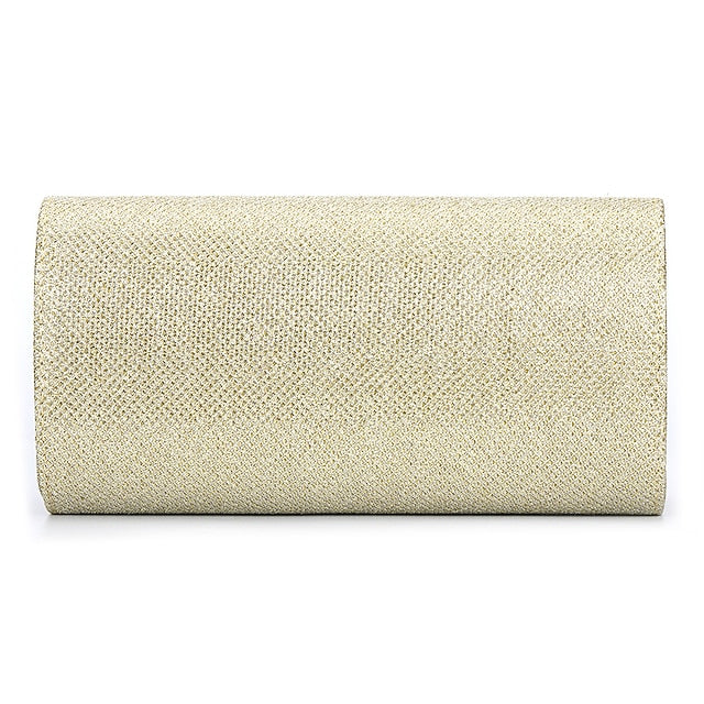 Elegant Purse Clutch Silver Glitter – Women's Evening