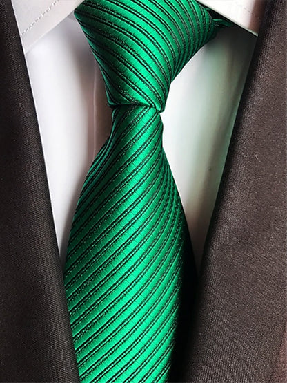 striped satin tie Men's
