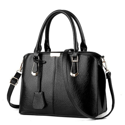 Elegant Faux Leather Structured Handbag – Green Women's