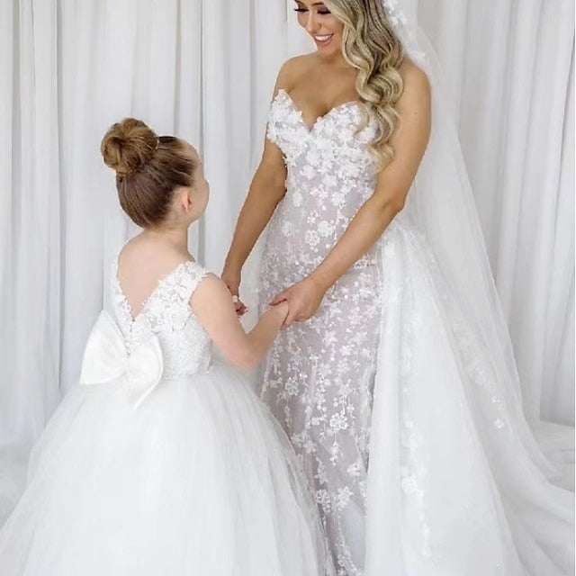 Flower Communion First Party Dress Girl Girls'