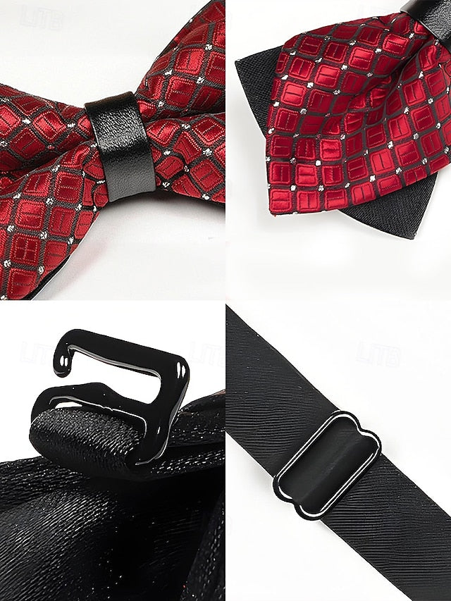 Pattern Bow Tie Christmas Men's Geometric with