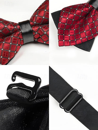 Pattern Bow Tie Christmas Men's Geometric with
