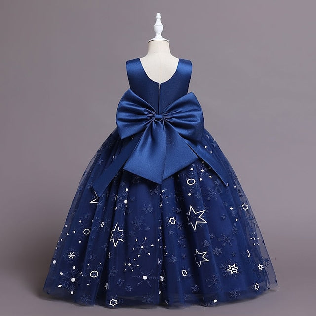 Wedding Little Dress Girls' Kids Flower A Party Line