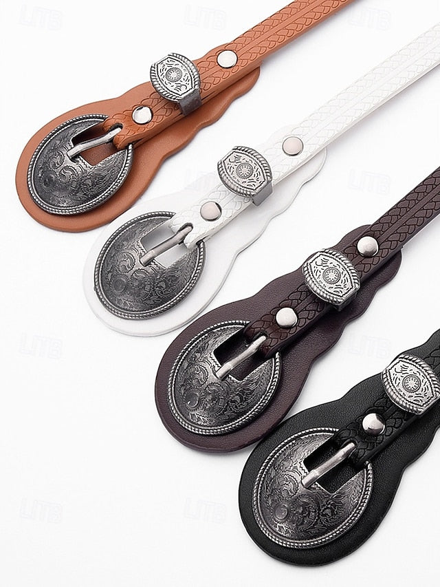 with Women's Vintage Waist Belt Western Leather Faux Carved