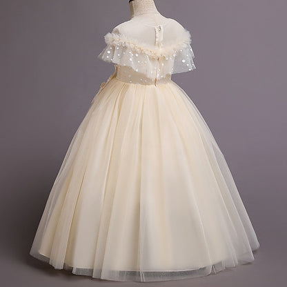 Kids Dress Solid Party Color Girl Flower Girls'