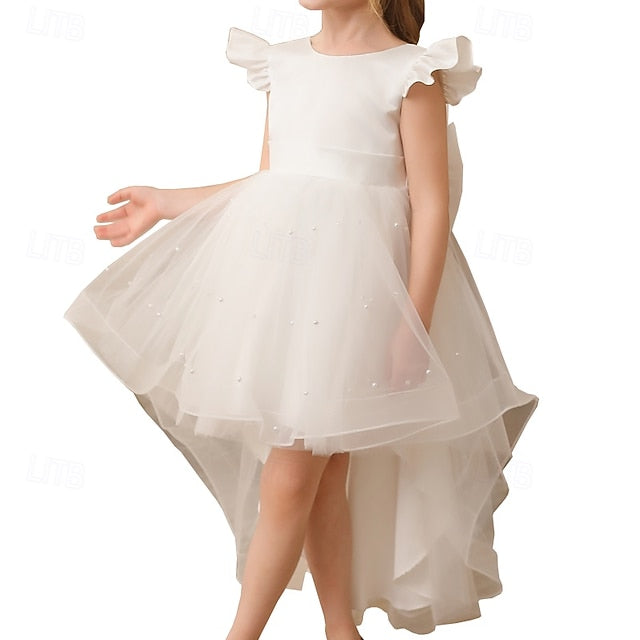 Color Flower Kids Girl Girls' Dress Solid Party