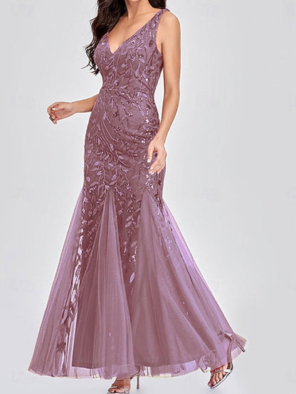 V Bride Mother Neck Party Floor the Elegant Dress of