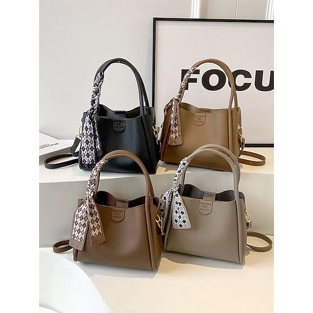 Bag Bucket Handbag PU Women's Bags Shoulder Crossbody