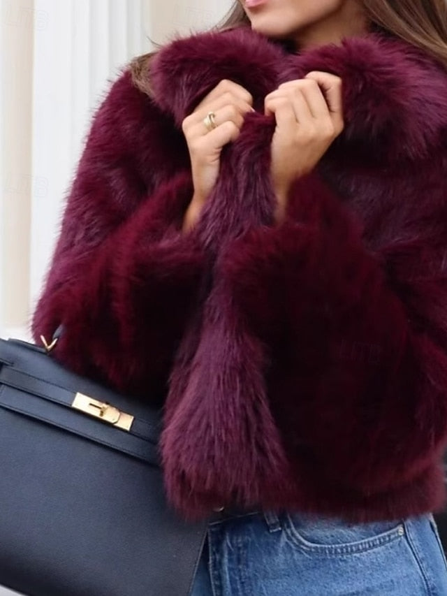 Furs Leathers Warm Women's Fur Coat Faux Comfortable