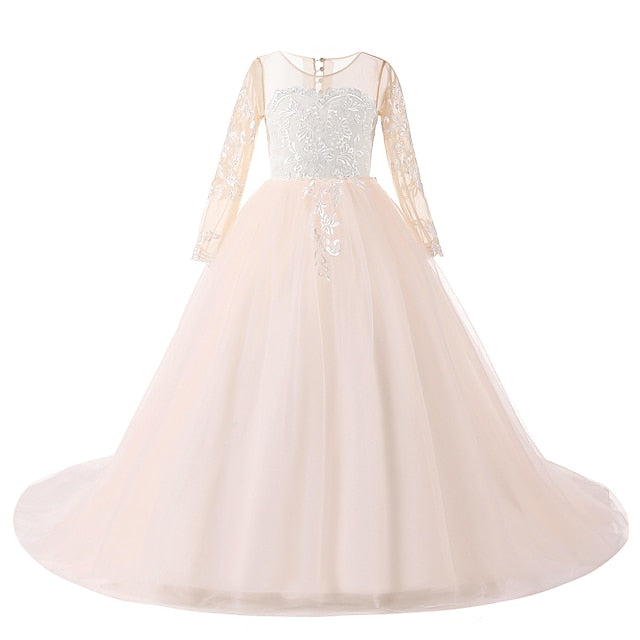 First Girls' Princess Communion Flower Dress Girl