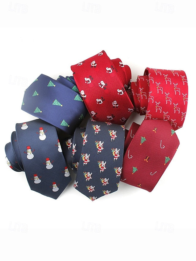 Christmas Men's Necktie Santa with