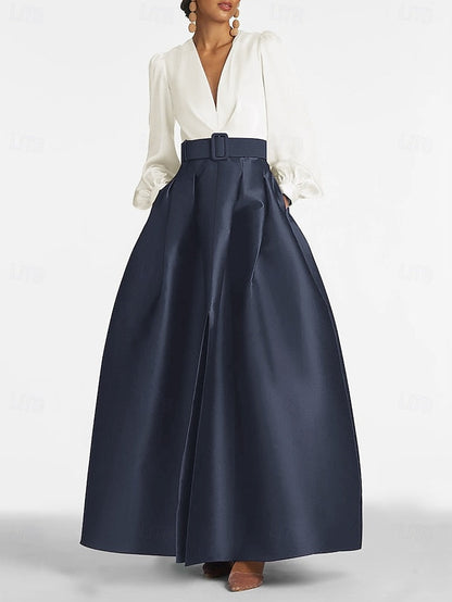 Dress Floor Split Gown A-Line Formal Guest Evening High Wedding