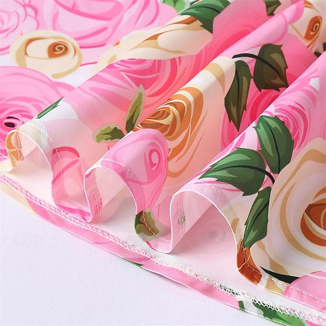 Dress 3D Girls' Sleeveless Easter Summer Party Flower