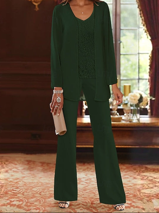 Piece Pantsuit Bride 3 the Formal Wedding Beach of Mother