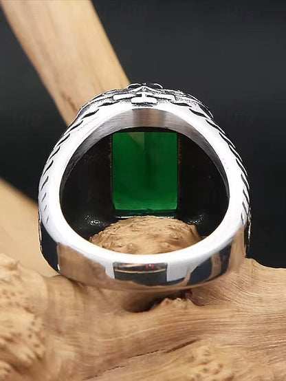 Men's Alloy Gemstone Ring