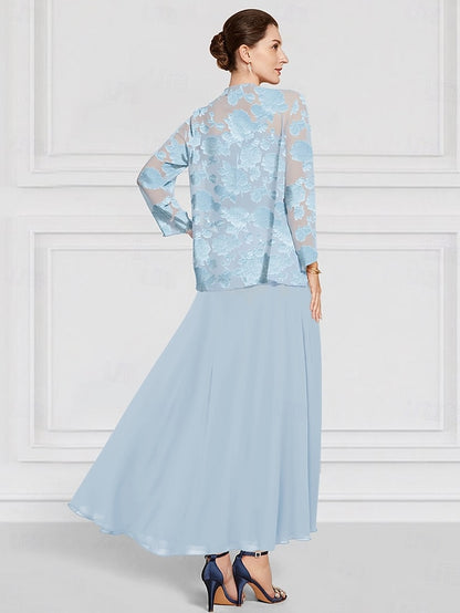 Mother the of SkyBurnt Bride Floral A-Line Piece Out Two Lace