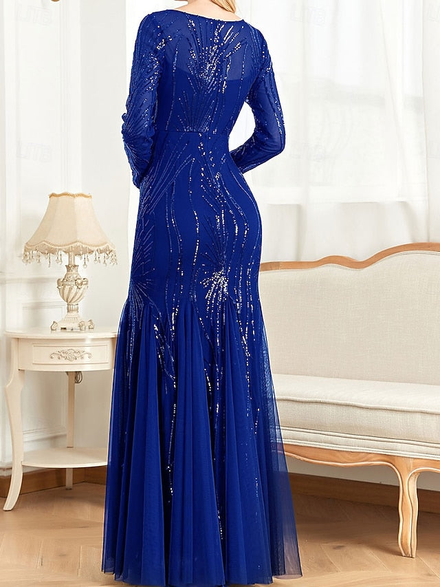 Dress Party the Floor of Elegant Crew Mother Neck Bride