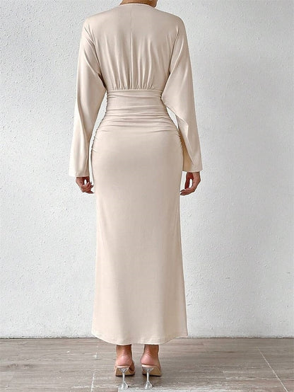 Elegant of Length V Neck Floor Mother Dress the Bride