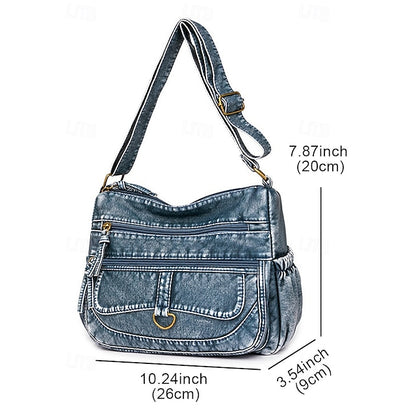 Crossbody Brown Vintage Women's Faux Bag with Leather