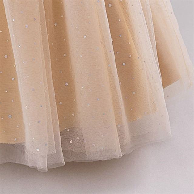 Flower Dress Color Party Kids Girls' Block Girl