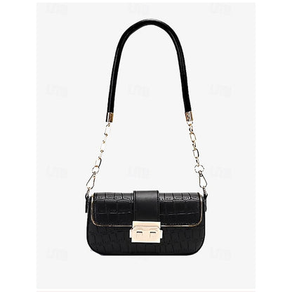 Women's Bag Baguette Shoulder Envelope Leather PU