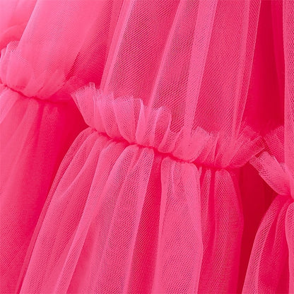 Dress Solid Color Sleeveless Performance Girls' Party Kids