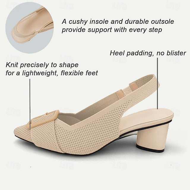 Plus Size Outdoor Flyknit Women's Shoes Heels Wedding