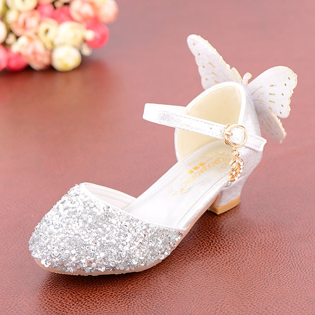 Shoes Girls' Sparkly Princess – Butterfly Glitter Pink