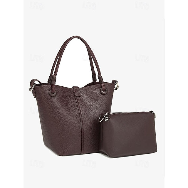 Women's Pouch Stylish Bag Bucket Matching with – Leather