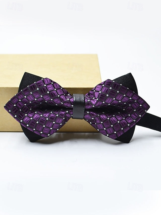Pattern Bow Tie Christmas Men's Geometric with
