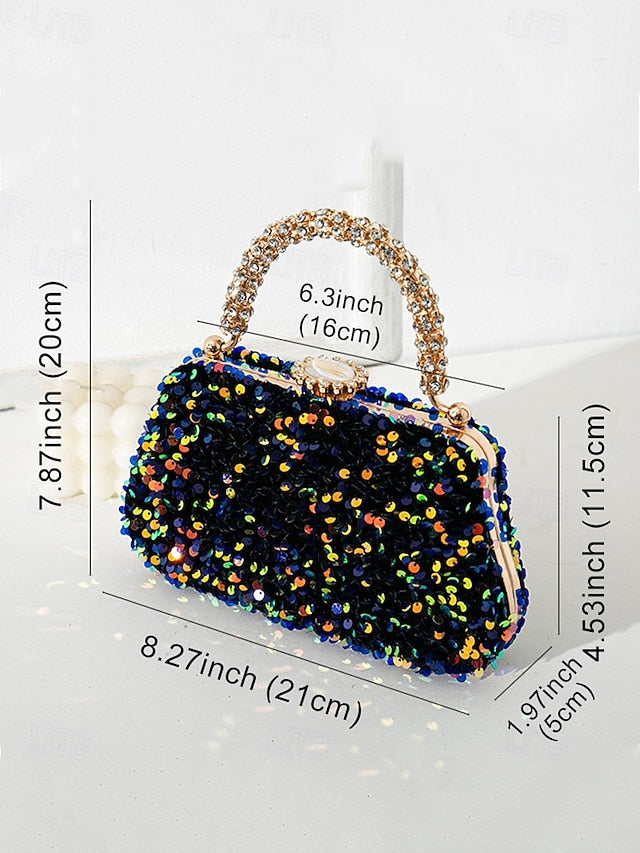Clutch – Sequin Women's Vintage Embellished Evening Bag