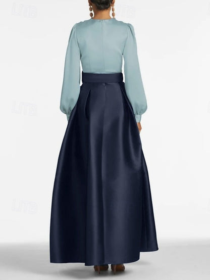 Dress Floor Split Gown A-Line Formal Guest Evening High Wedding