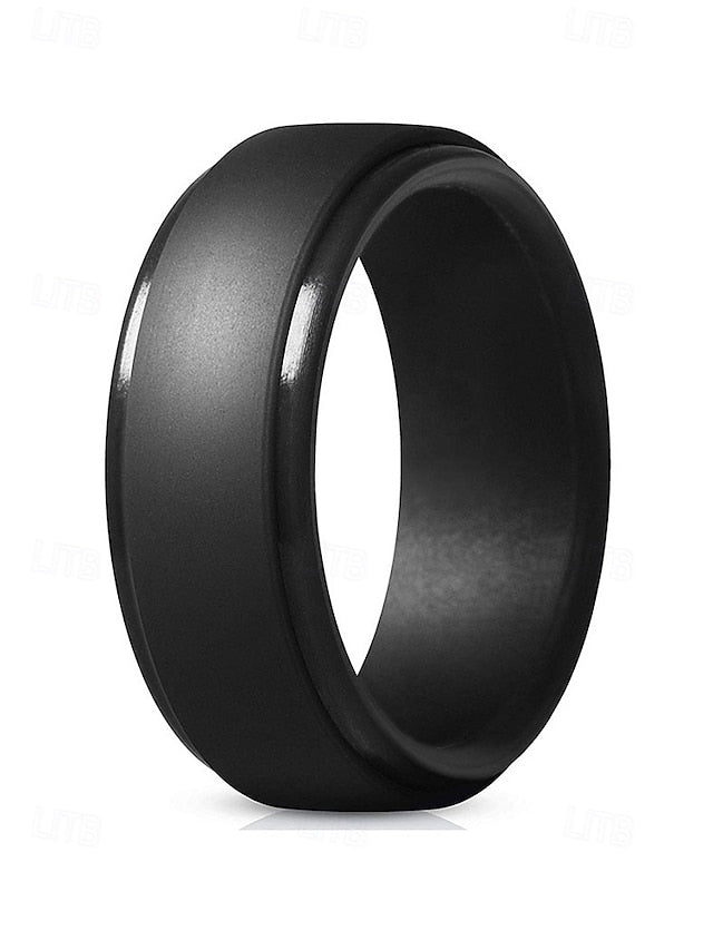 Ring – Matte Silicone Durable Men Comfortable Black for