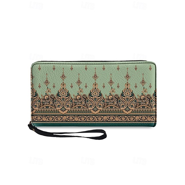 Wristlet – Floral Printed Bohemian Wallet Vintage Leather