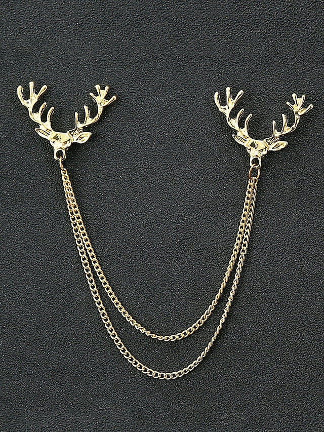 Collar Alloy Reindeer Men's Christmas – Elegant Pins