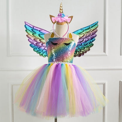 Unicorn Dress Vacation Girls' Movie Cosplay New