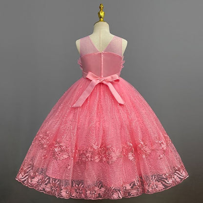 Kids Girl Solid Colored Dress Girls' Flower