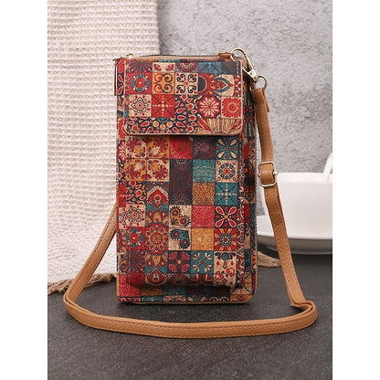 Women’s Vintage Adjustable Boho Phone Bag with Crossbody
