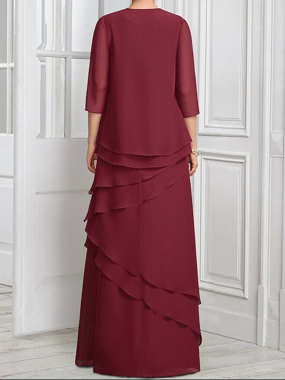 Mother Elegant of A-Line Bride Suit the Dress Formal Two Piece