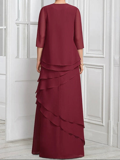 Mother Elegant of A-Line Bride Suit the Dress Formal Two Piece