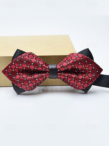 Pattern Bow Tie Christmas Men's Geometric with