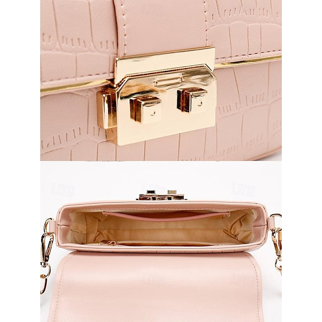 Women's Bag Baguette Shoulder Envelope Leather PU