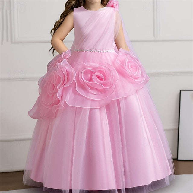 Color Kids Solid Cosplay Party Dress Girls'