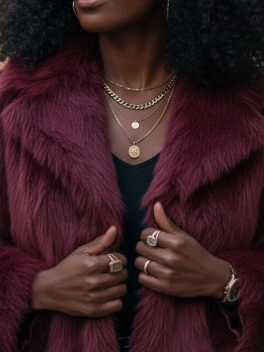 Furs Leathers Warm Women's Fur Coat Faux Comfortable