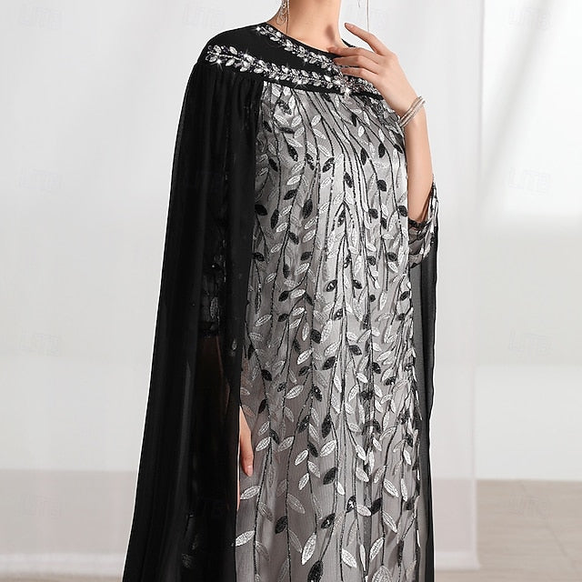Bride Mother Neck Crew A-Line of Cape Elegant the Dress