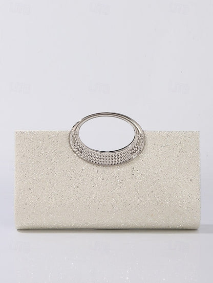 Bag Evening with Women's Silver Glitter Gold Clutch