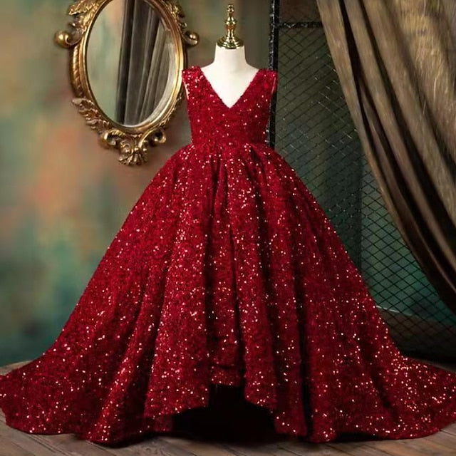 3D Dress Solid Colored Girl Sleeveless Girls' Flower