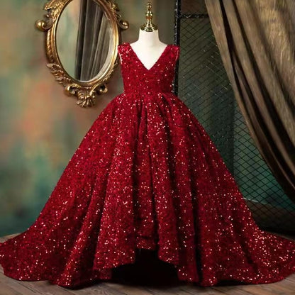 3D Dress Solid Colored Girl Sleeveless Girls' Flower