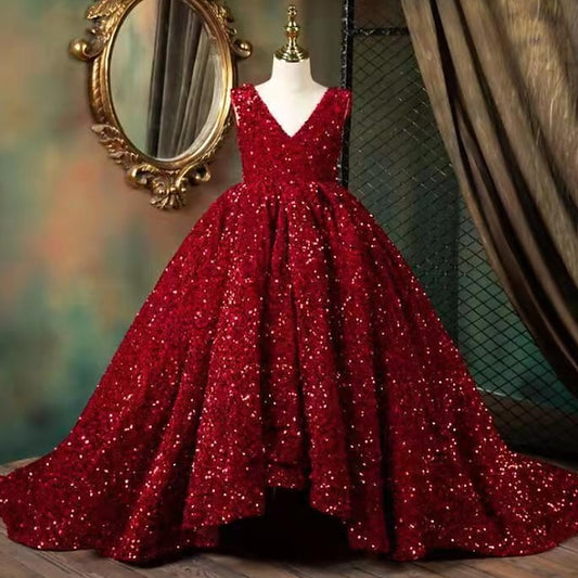 3D Dress Solid Colored Girl Sleeveless Girls' Flower